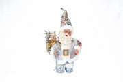 Babbo Natale Decorazione Natalizia con Carillon Argento 45 cm