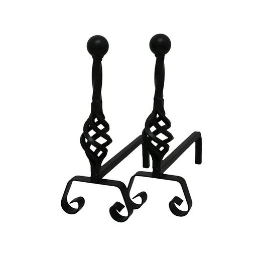 COPPIA ALARI CON SFERA 'PIGNA' cm 40x15x28h - MADE IN ITALY