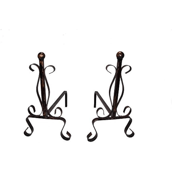 COPPIA ALARI CON SFERA cm 40x23x35,5h - MADE IN ITALY