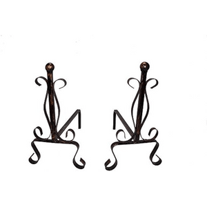 COPPIA ALARI CON SFERA cm 40x23x35,5h - MADE IN ITALY