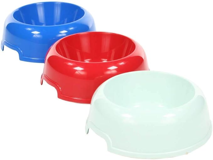 Ciotola per cani e gatti in plastica riciclata 0,3 litri Ø 15,5 cm con bordo antiscivolo e maniglie laterali colori assortiti Ferplast