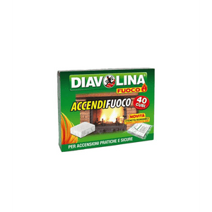ACCENDIFUOCO 'DIAVOLINA' 40 cubi - 24 pezzi- DIAVOLINA
