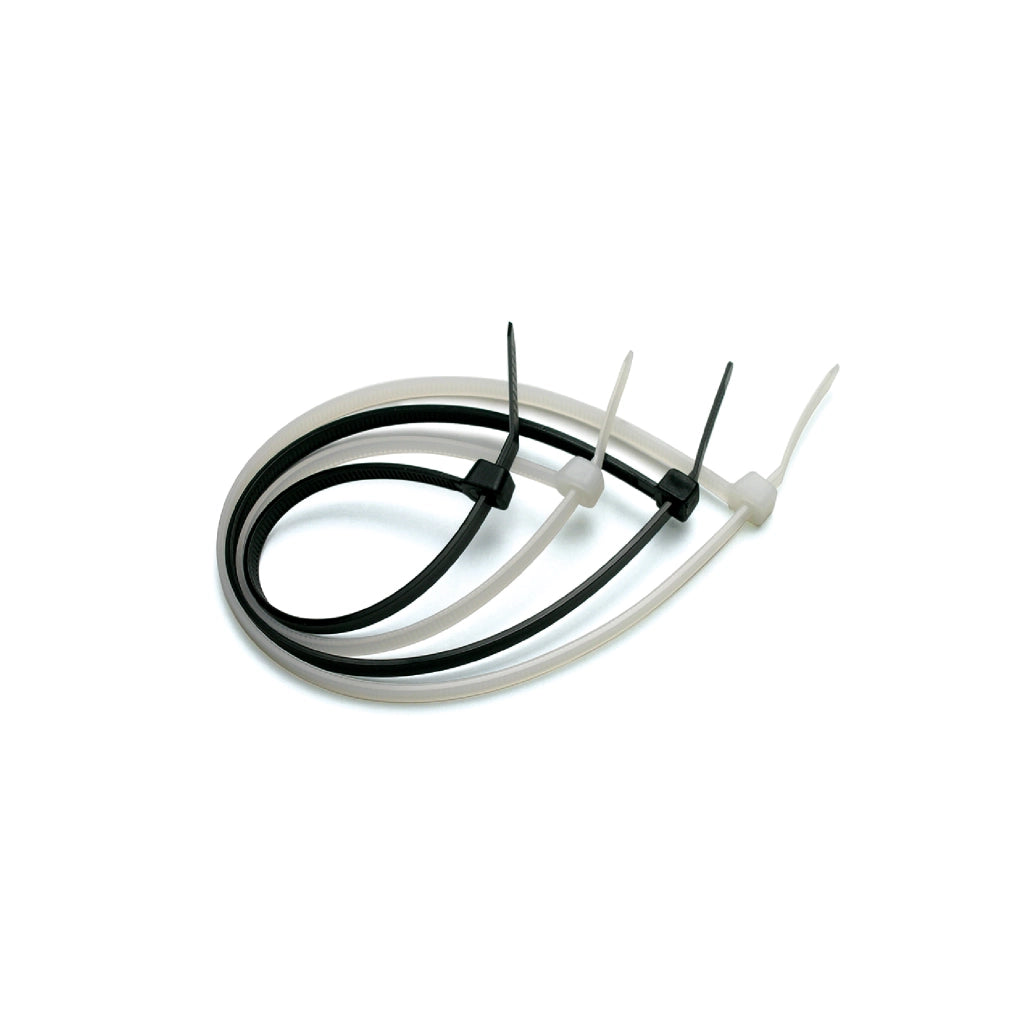 Fascette da cablaggio nylon bianco nero 100pz +misure plastica cavi fili stringere NERE/MM. 4,5 X 360