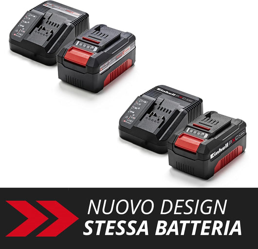 Kit Batteria al Litio Power X-Change 18V 4,0Ah con Caricabatteria Rapido Compatibile con Tutti gli Utensili Einhell