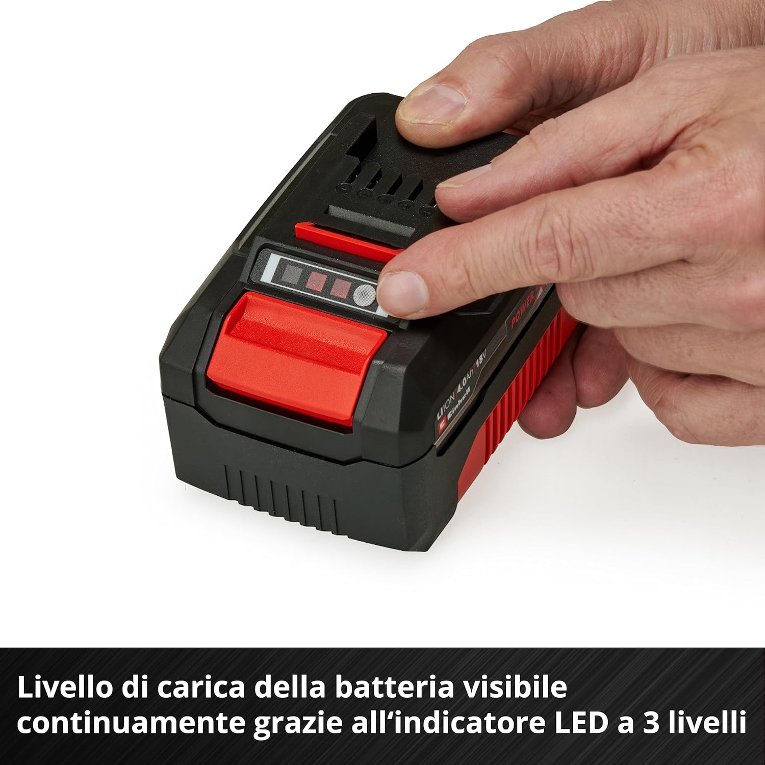 Kit Batteria al Litio Power X-Change 18V 4,0Ah con Caricabatteria Rapido Compatibile con Tutti gli Utensili Einhell
