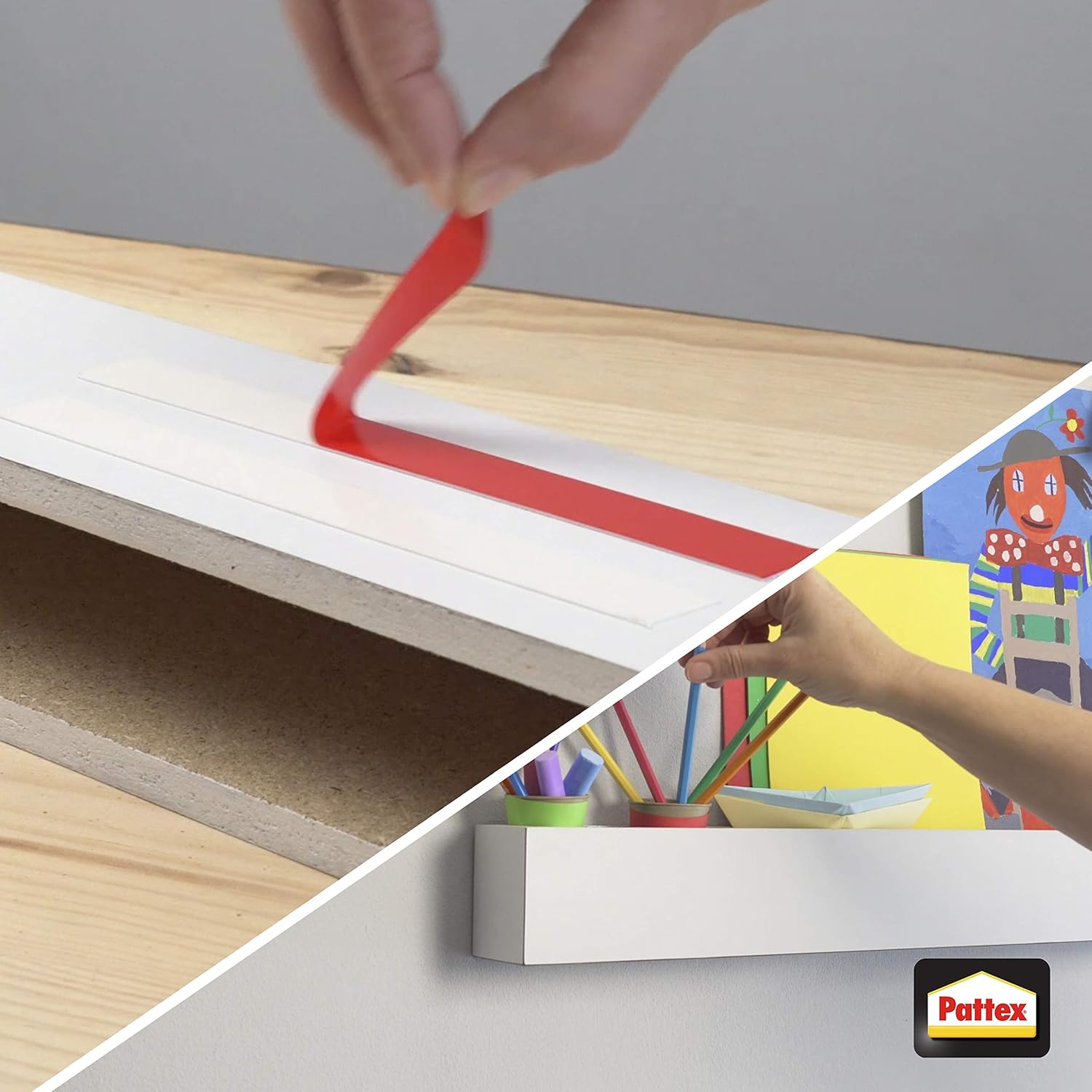 Nastro Biadesivo Extra Forte Millechiodi 19 mm x 1,5 m per Interni ed Esterni Fino a 120 kg di Tenuta Pattex Henkel