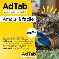 Compresse Antiparassitarie Masticabili AdTab per Gatti da 2 a 8 kg 3 Compresse da 48 mg Protezione Mensile contro Pulci e Zecche Elanco
