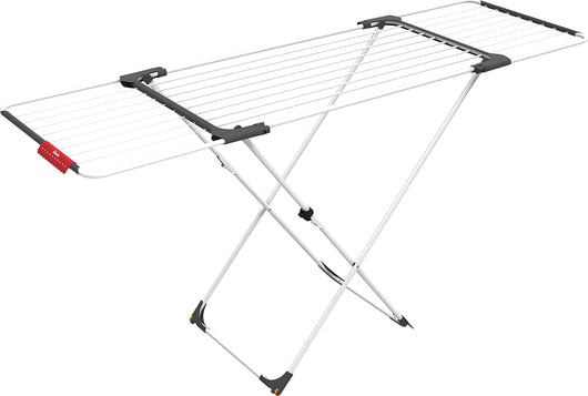 Stendibiancheria Estensibile Surprise in Acciaio e Alluminio con Ruote e Fili Spessi Stenditura 20 Metri Vileda