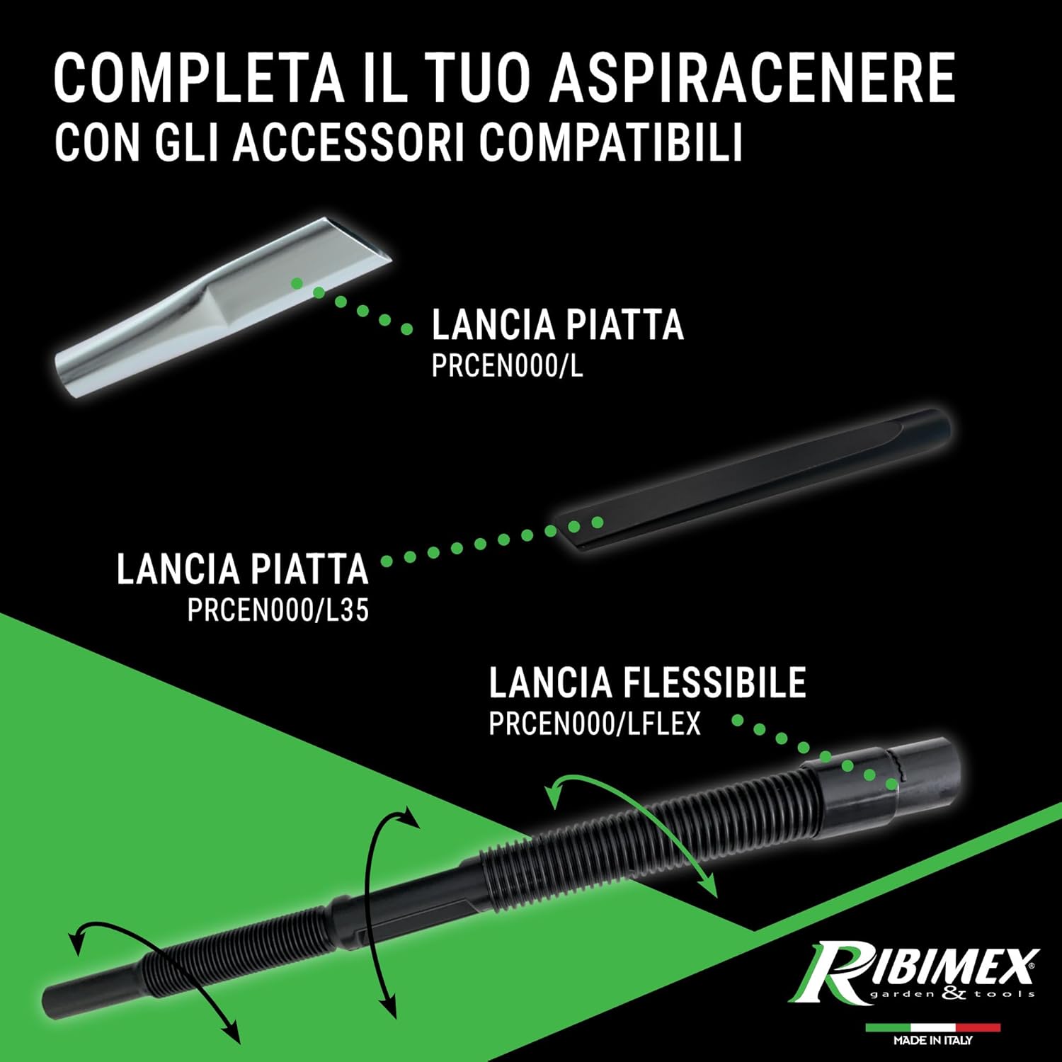 Aspiracenere Elettrico Cenerill 1000W con Filtro HEPA Lavabile Bidone in Acciaio 18 Litri e Tubo Metallico Ribimex