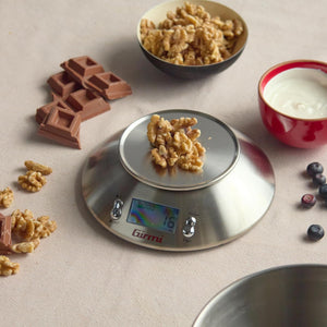 Bilancia da Cucina Digitale PS85 con Ciotola in Acciaio Inox Portata 3 kg Precisione 1 g Display LCD e Funzione Tara Girmi