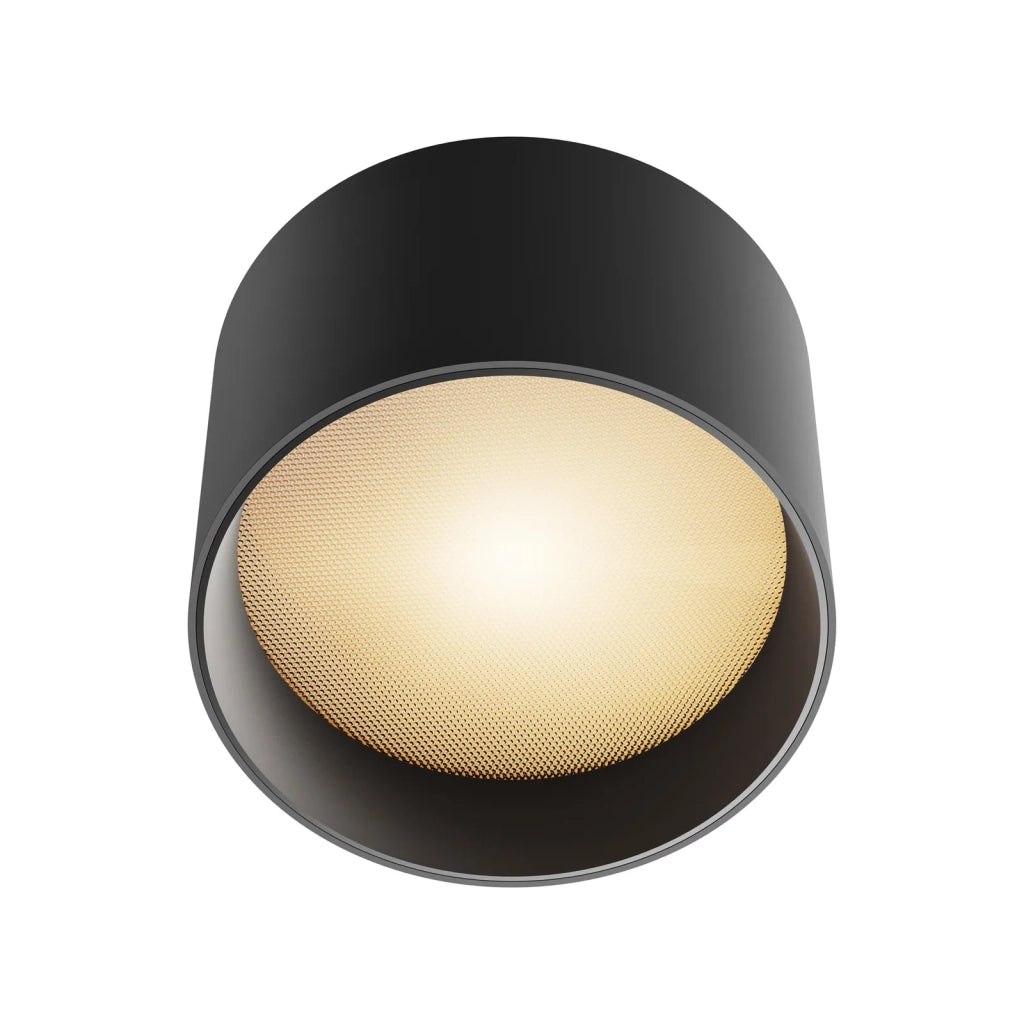 Maytoni Lampada da soffitto moderna Vega 1 luce LED integrato nero alluminio