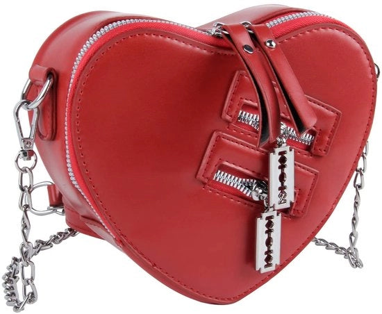 Borsa a forma di cuore per donna con tasca laterale e borsa a tracolla per donna