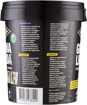 Gomma Liquida Sigillante Impermeabile 750 ml Elastica e Verniciabile per Riparazioni e Rivestimenti Interni ed Esterni Bostik UHU Bison