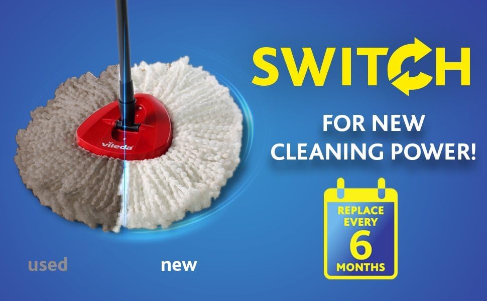 Sistema Lavapavimenti SuperMocio Turbo Smart con Secchio a Pedale e Fiocco in Microfibra Triangolare Vileda