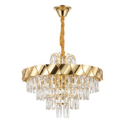 Lampada A Sospensione In Cristallo Swe076-cp 50cm Gold