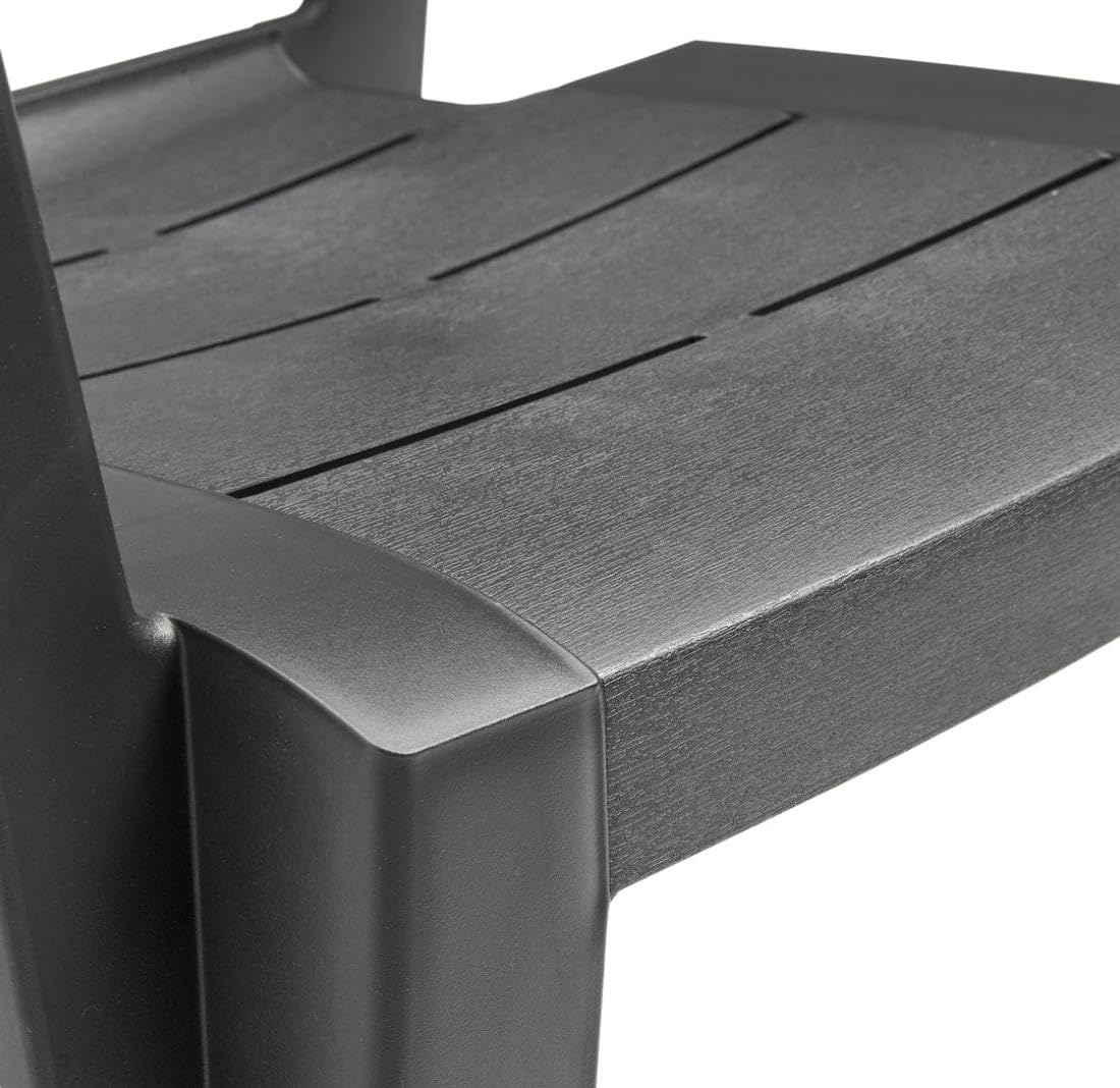Sedia da Giardino Julie in Polipropilene Graphite con Braccioli Design Moderno Impilabile e Resistente ai Raggi UV Keter