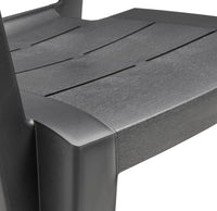 Sedia da Giardino Julie in Polipropilene Graphite con Braccioli Design Moderno Impilabile e Resistente ai Raggi UV Keter