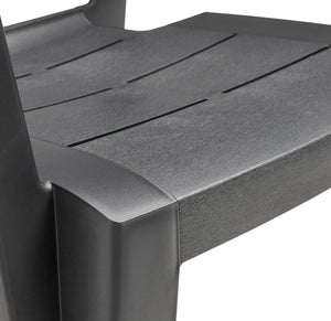 Sedia da Giardino Julie in Polipropilene Graphite con Braccioli Design Moderno Impilabile e Resistente ai Raggi UV Keter