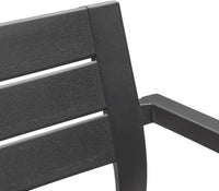 Sedia da Giardino Julie in Polipropilene Graphite con Braccioli Design Moderno Impilabile e Resistente ai Raggi UV Keter