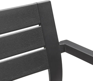 Sedia da Giardino Julie in Polipropilene Graphite con Braccioli Design Moderno Impilabile e Resistente ai Raggi UV Keter
