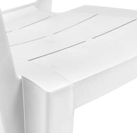 Sedia da Giardino Julie con Braccioli in Polipropilene Effetto Legno Colore Bianco Impilabile e Resistente alle Intemperie Keter