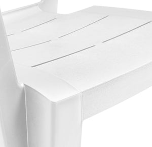 Sedia da Giardino Julie con Braccioli in Polipropilene Effetto Legno Colore Bianco Impilabile e Resistente alle Intemperie Keter