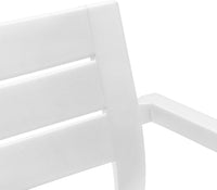 Sedia da Giardino Julie con Braccioli in Polipropilene Effetto Legno Colore Bianco Impilabile e Resistente alle Intemperie Keter