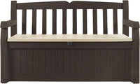 Panchina Contenitore da Giardino Eden in Resina Effetto Legno Marrone 265 Litri con Seduta per 2 Persone Keter