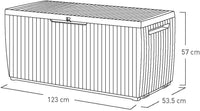 Cassapanca da Giardino Springwood 305 Litri in Resina Effetto Legno Colore Brown Lucchettabile e Utilizzabile come Seduta Keter
