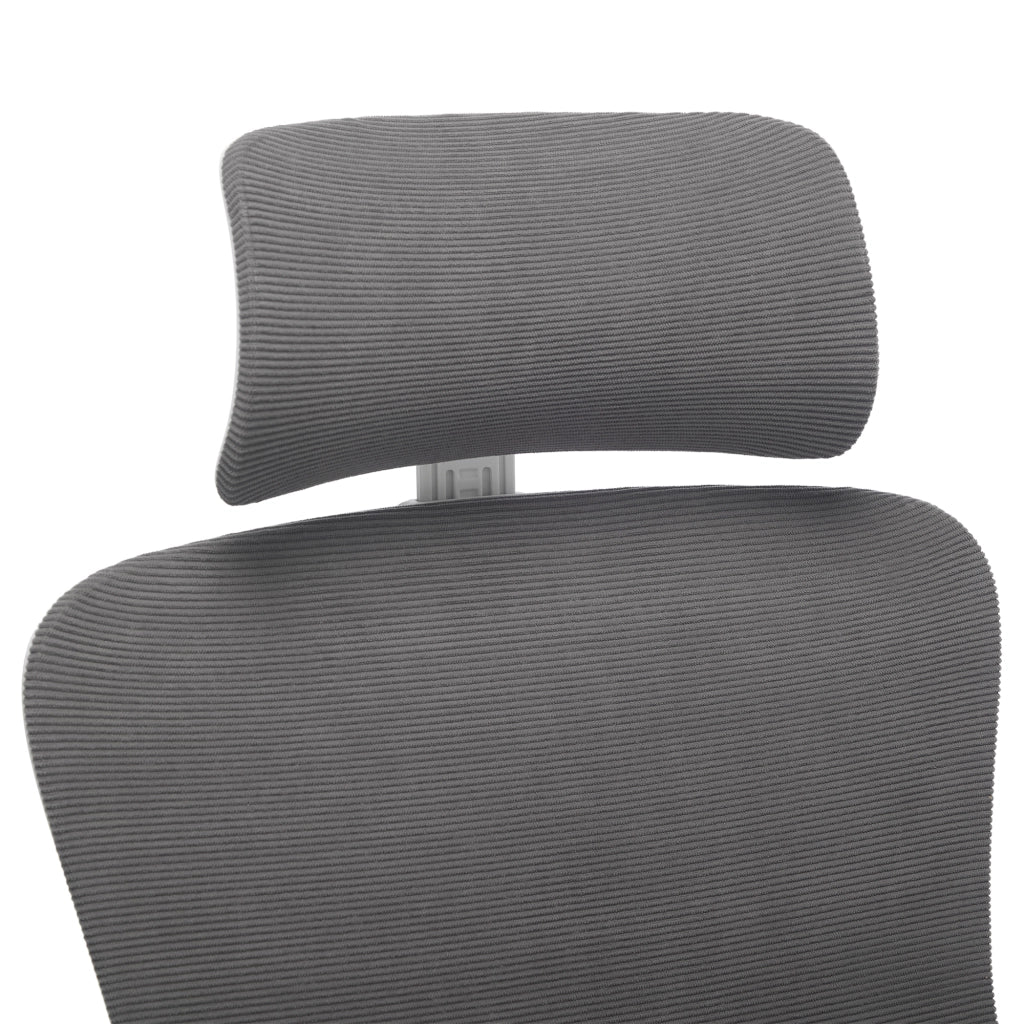 SEDIA UFFICIO Ergonomica in rete grigia, braccioli sollevabili, altezza regolabile