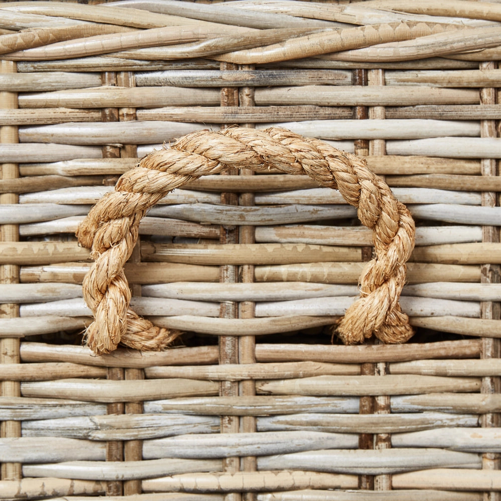 Portabottiglie in rattan naturale metallo e legno con manico in corda fatto a mano per 28 bottiglie 51 x 112 cm feste in casa