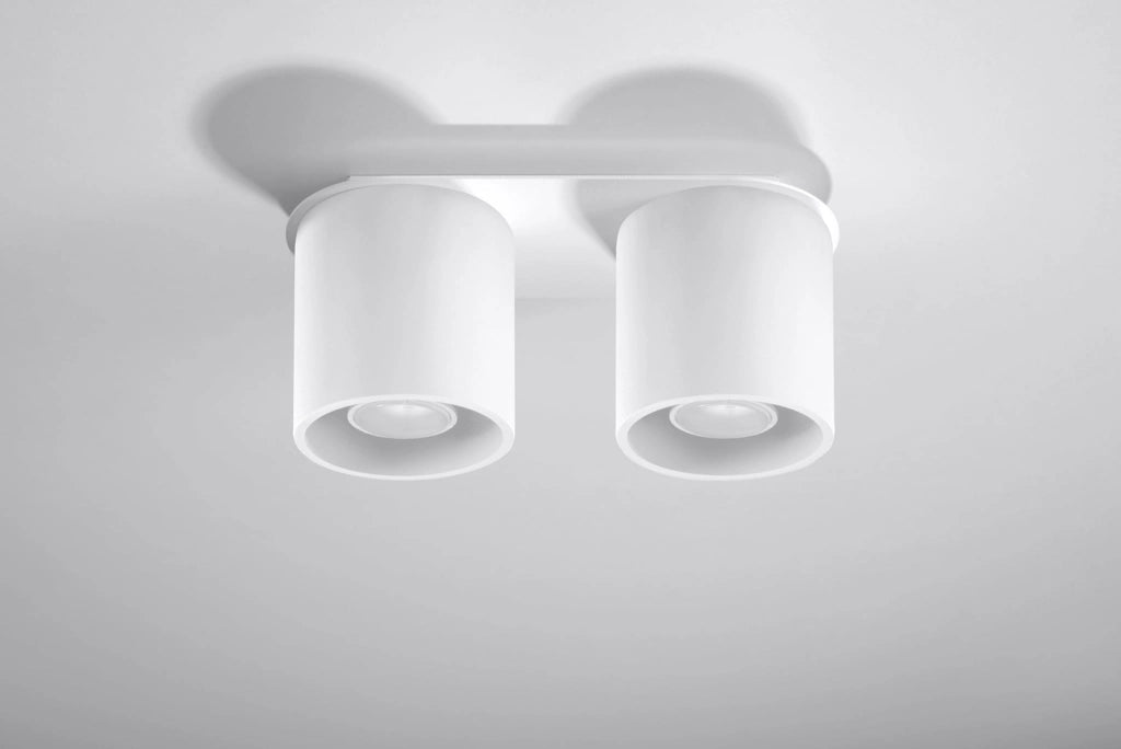 Faretto ORBIS 2 luci bianco GU10 metallo Sollux SL0056