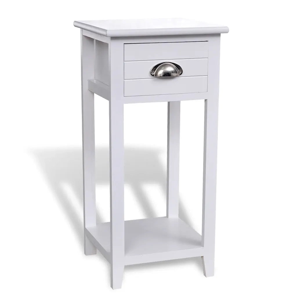 Comodino con 1 Cassetto Bianco 242040