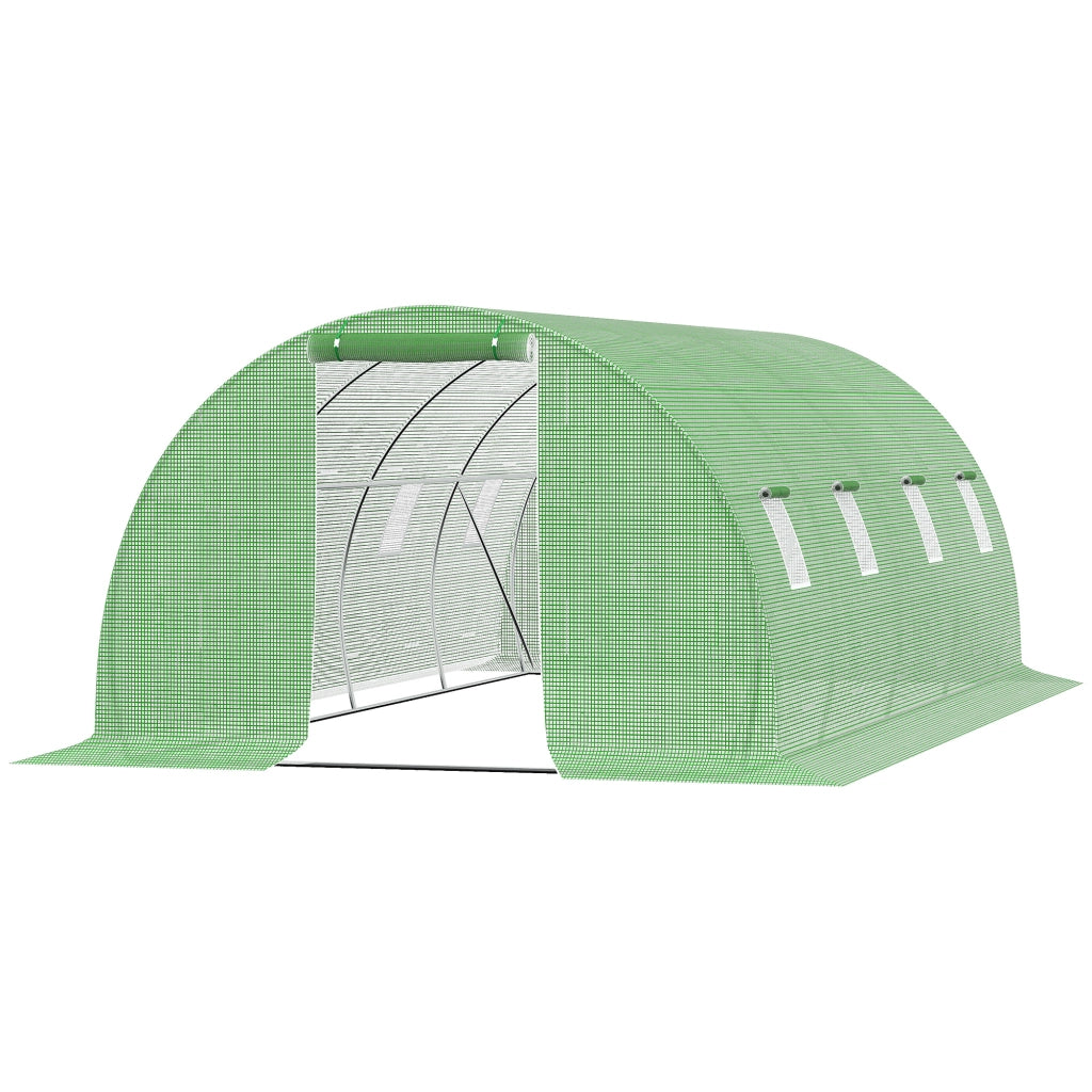 Serra da Giardino Tunnel ¨C zephmum ¨C Verde, 6x3x2 m, 8 Finestre, Porta con Zip