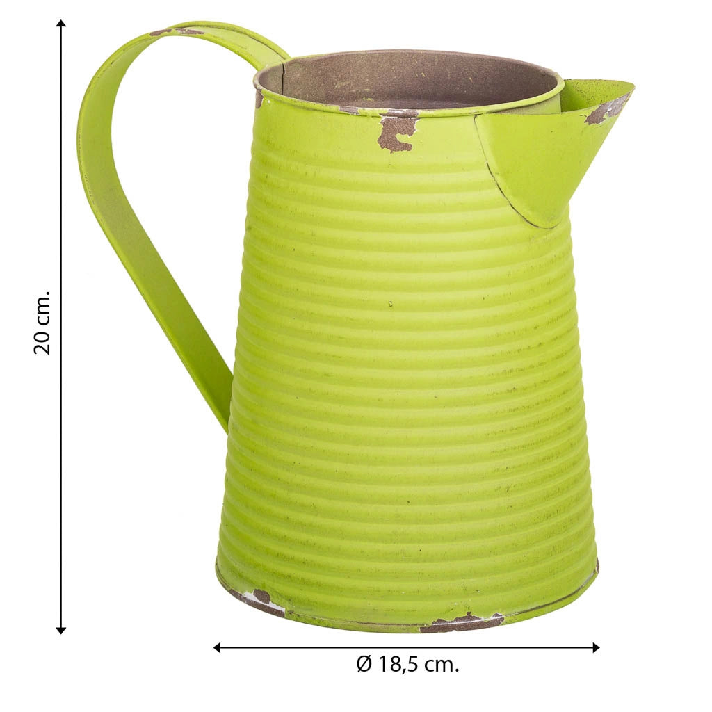 Brocca metallo verde 20xd13x17/18,5h td:10