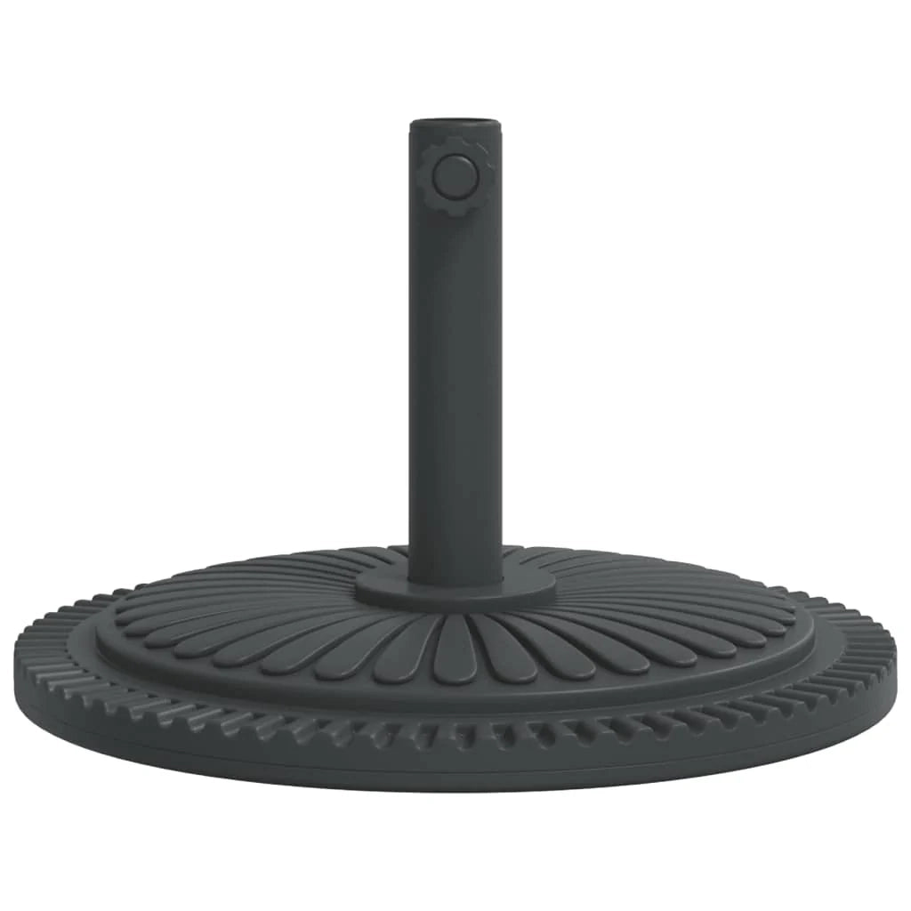 Base stabile per ombrellone da esterno rotonda 45 x 31,5 cm con eleganti motivi in ​​PE nero 02_0056650