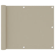 Paravento per balcone frangivista beige 75 x 500 cm tessuto Oxford 02_0010029
