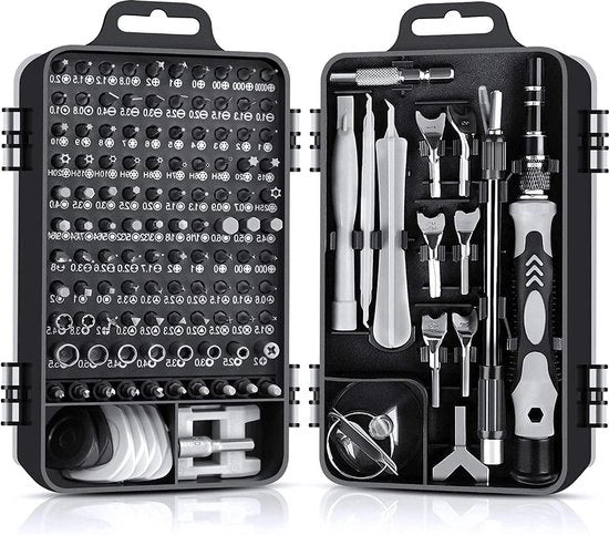Set di chiavi a bussola multifunzionale - 138 in 1, Professionale e magnetica, per orologio, occhiali, smartphone, pc, laptop, tablet, elettronica