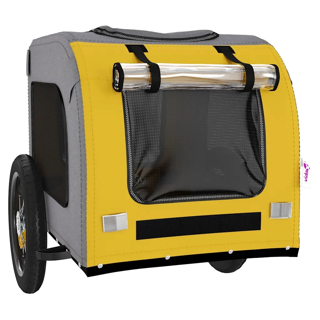 Rimorchio da Bici per Animali Giallo e Grigio Oxford e Ferro CFW9635028