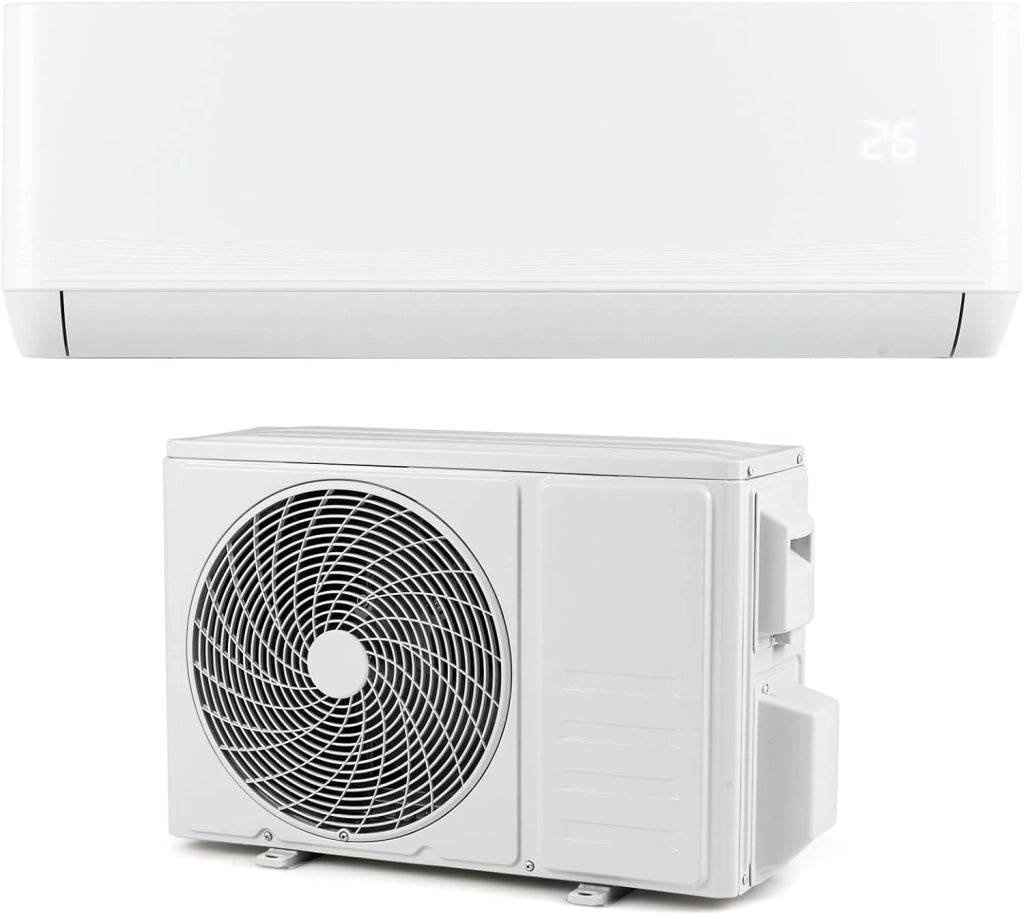Split Condizionatore 9000 BTU Inverter R32 A++, Climatizzatore Eco, Riscaldamento/Raffreddamento/Deumidificazione, 7 Modalità, 8 Velocità del Ventilatore, Timer 24 Ore, Accessori Inclusi