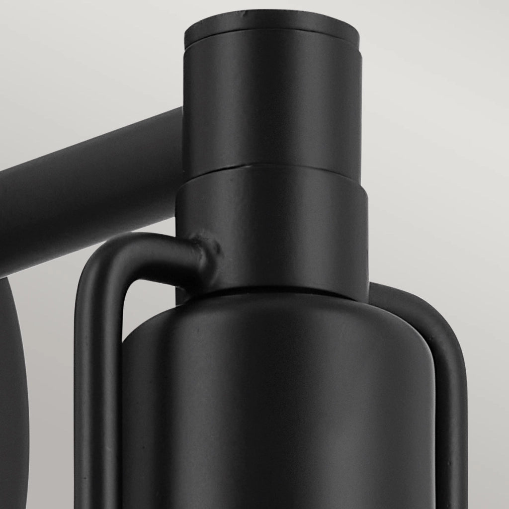 Lampada loft nera cupola vetro opale E27 NIVA Kichler