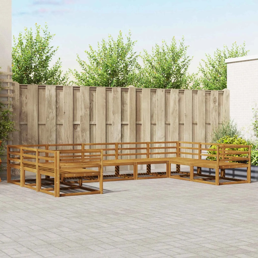 Set di divani da esterno 9 pcs Naturale