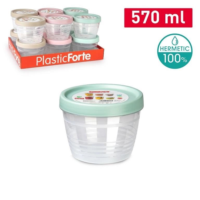 1 Pezzo Barattolo da Cucina Multiuso in Plastica Viena 570 ml Vari Colori