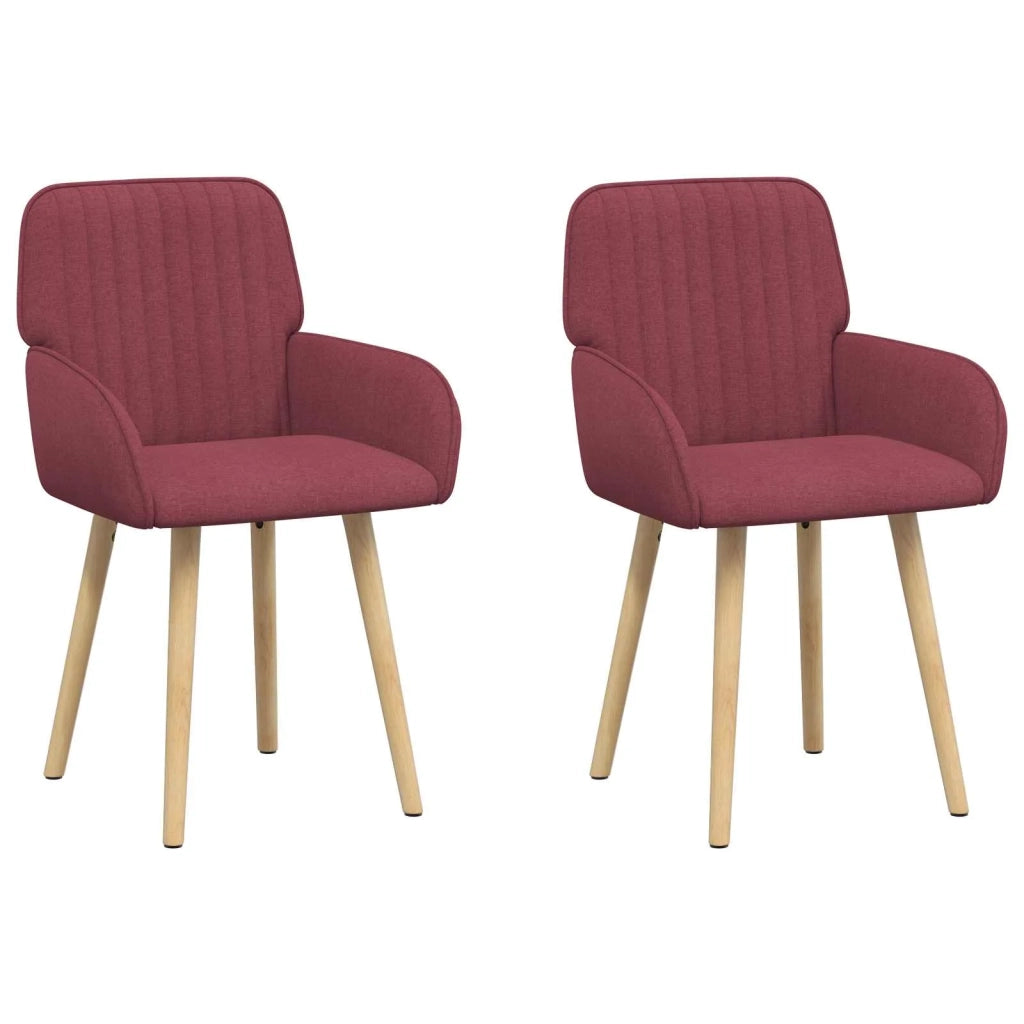 Sedie da pranzo 2 pcs Tessuto Rosso Vino 56,5 x 50 x 87,5 cm 42034288