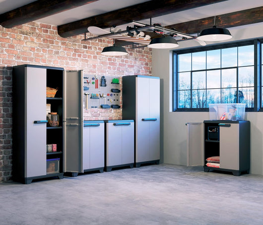 Armadio Tuttopiani in Resina per Esterno con Ripiani Regolabili Resistente e Impermeabile Linear Keter