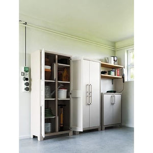 ARMADIO TUTTOPIANI IMPERMEABILE GULLIVER KETER  PPL SABBIA BEIGE 2 ANTE CM 80X44 H.CM 182