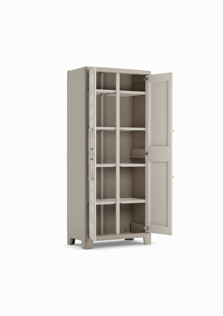 ARMADIO TUTTOPIANI IMPERMEABILE GULLIVER KETER  PPL SABBIA BEIGE 2 ANTE CM 80X44 H.CM 182