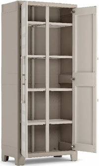 ARMADIO MULTISPACE IMPERMEABILE GULLIVER KETER  PPL SABBIA BEIGE 2 ANTE CM 80X44 H.CM 182