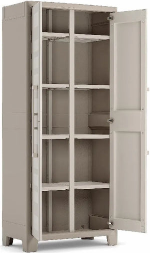 ARMADIO MULTISPACE IMPERMEABILE GULLIVER KETER  PPL SABBIA BEIGE 2 ANTE CM 80X44 H.CM 182
