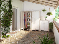 ARMADIO MULTISPACE IMPERMEABILE GULLIVER KETER  PPL SABBIA BEIGE 2 ANTE CM 80X44 H.CM 182